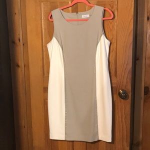 90’s style CK faux stretch leather dress.